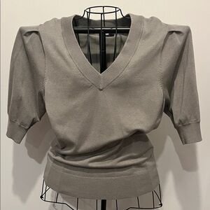 DKNY Women's V-Neck Sweater in Gray